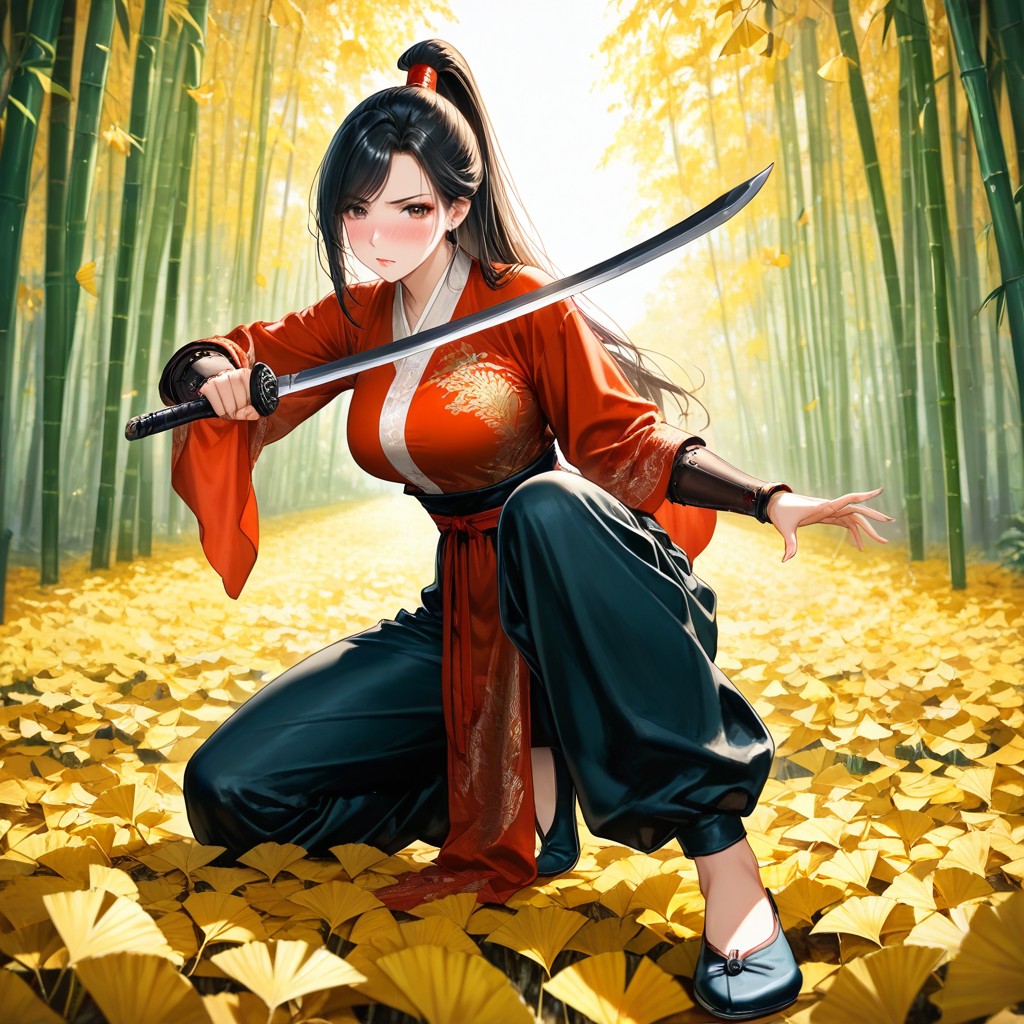 Muted Expression, 18+, Chinese Wuxia Lady Warrior Hentai AI Porn