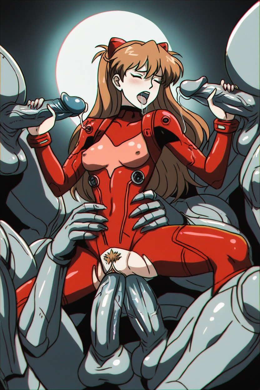 Saliva Lines, Moaning, Erect Nipples Hentai AI Porn
