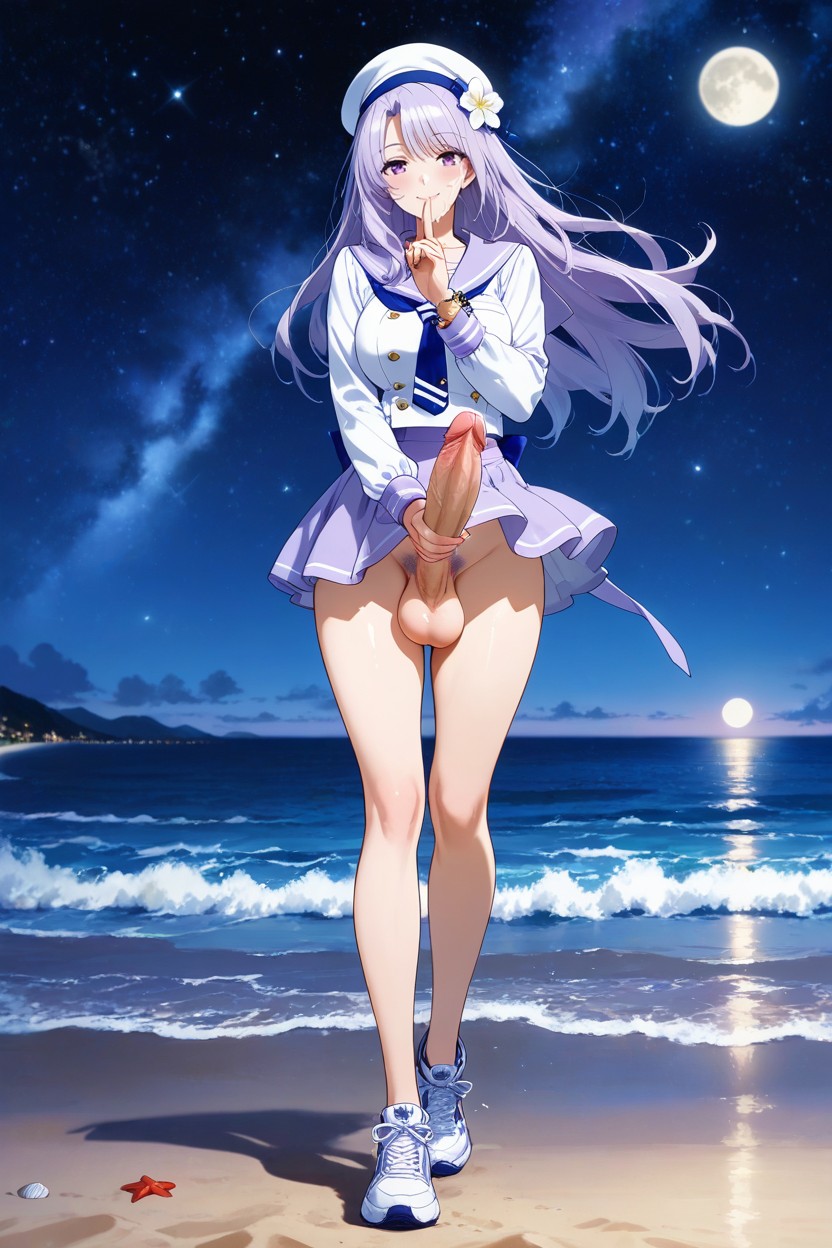 Very Long Legs, No Wearing Pants, Detail Penis Hentai AI Porn