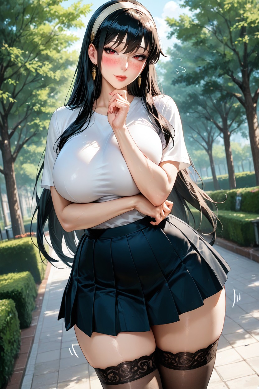 Very Black Hair, Blushing, Ultra High Details Hentai AI Porn