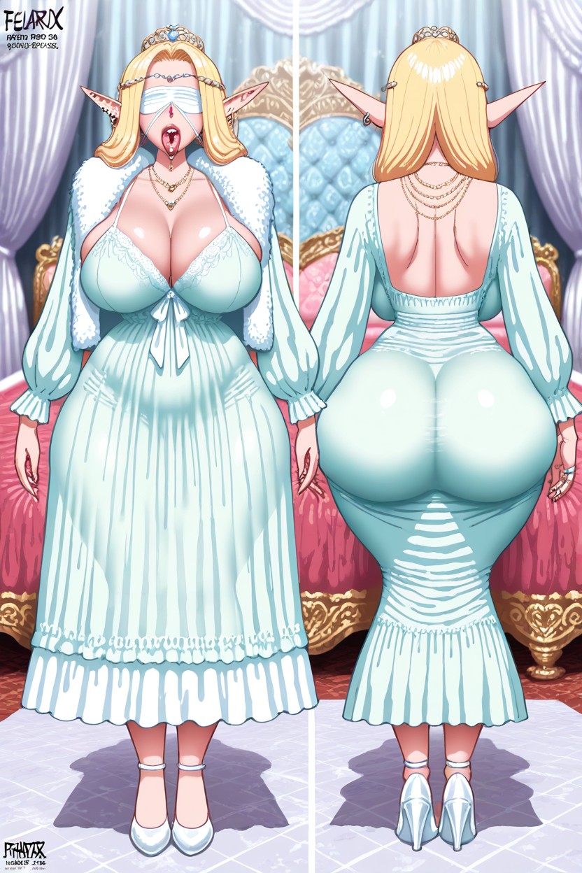 High Heels, Multiple Views, Many Necklaces Hentai AI Porn