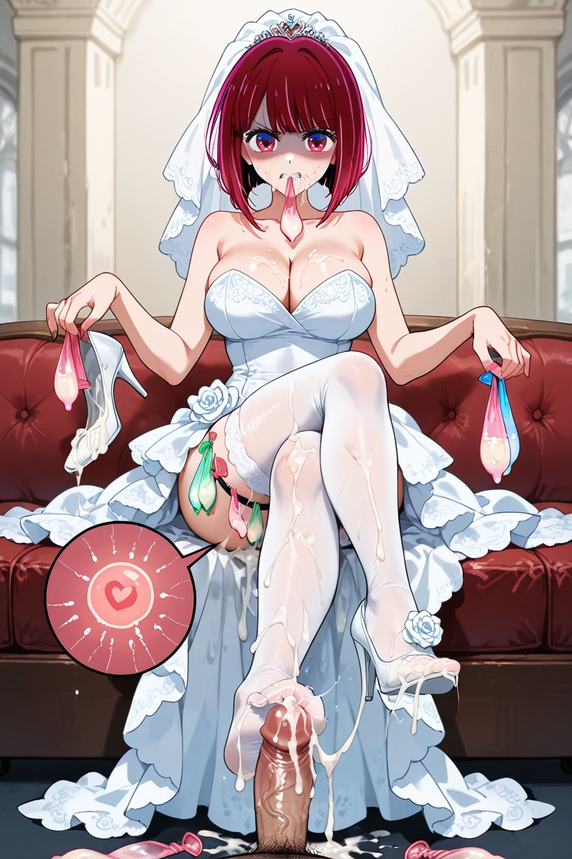 Cum On Legs, A Lot Of Used Condom, Medium Breast Hentai AI Porn