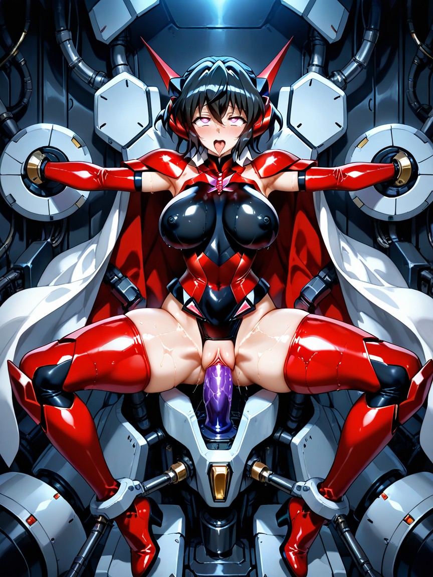 18+, Flushed Cheeks, Limbs Inside Machine Hentai AI Porn