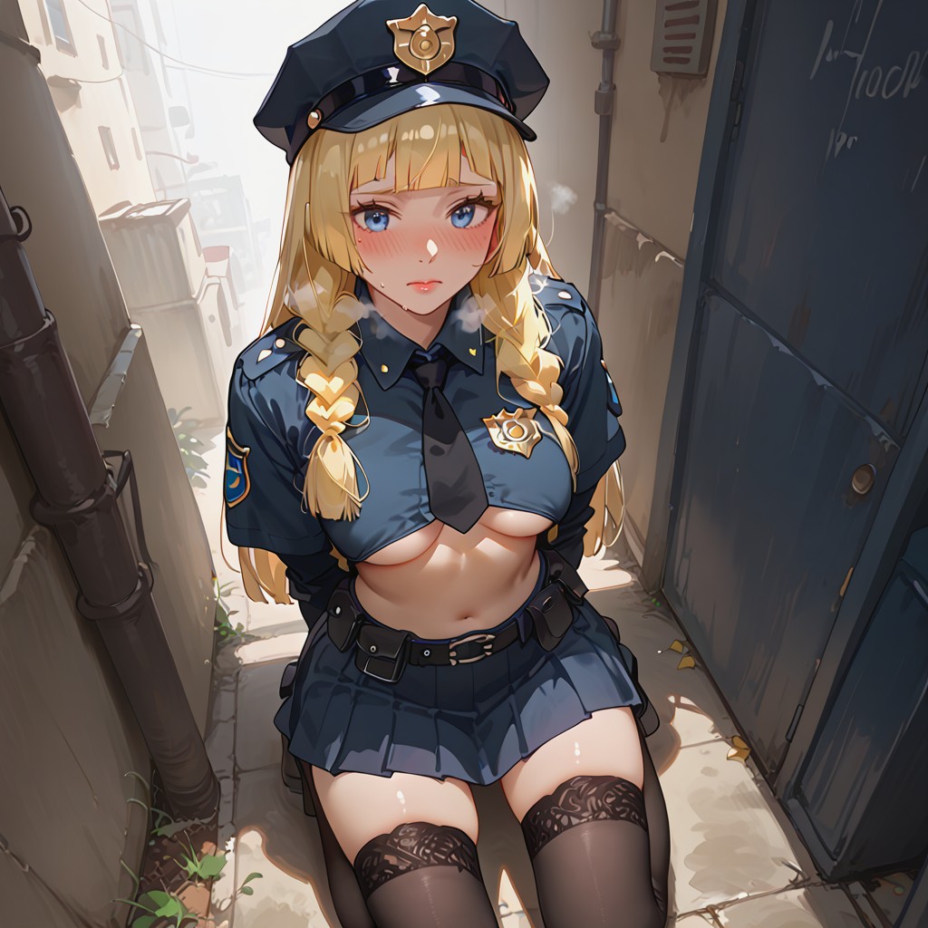 Kneeling, Long Shot, Stockings Hentai AI Porn