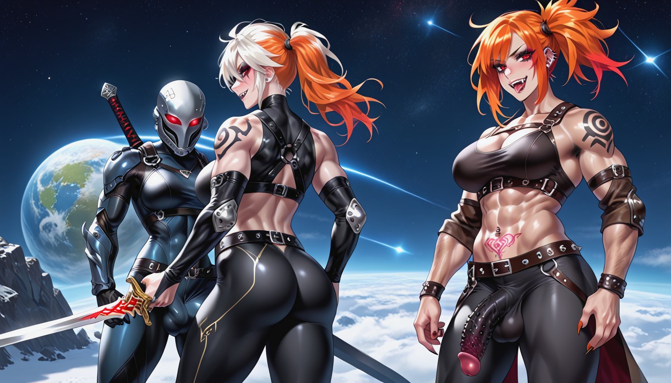 Hairy Ass, Space, Elbow Pads Hentai AI Porn