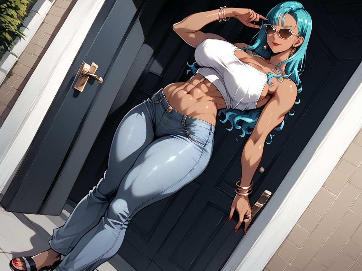 Red Nails, Car Door Open, Extremely Beautiful Hentai AI Porn