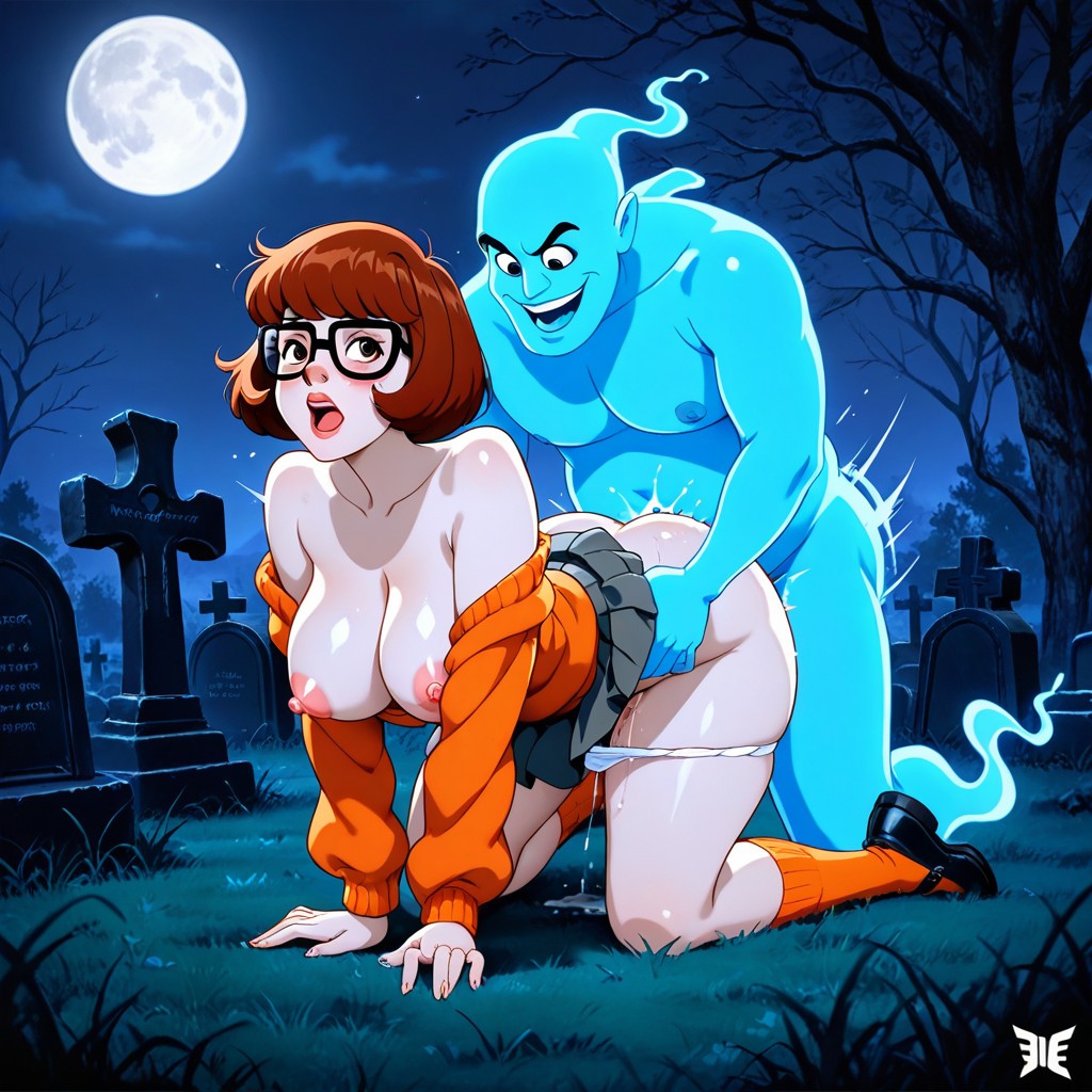 Grass, Pale Skin, Glasses Hentai AI Porn