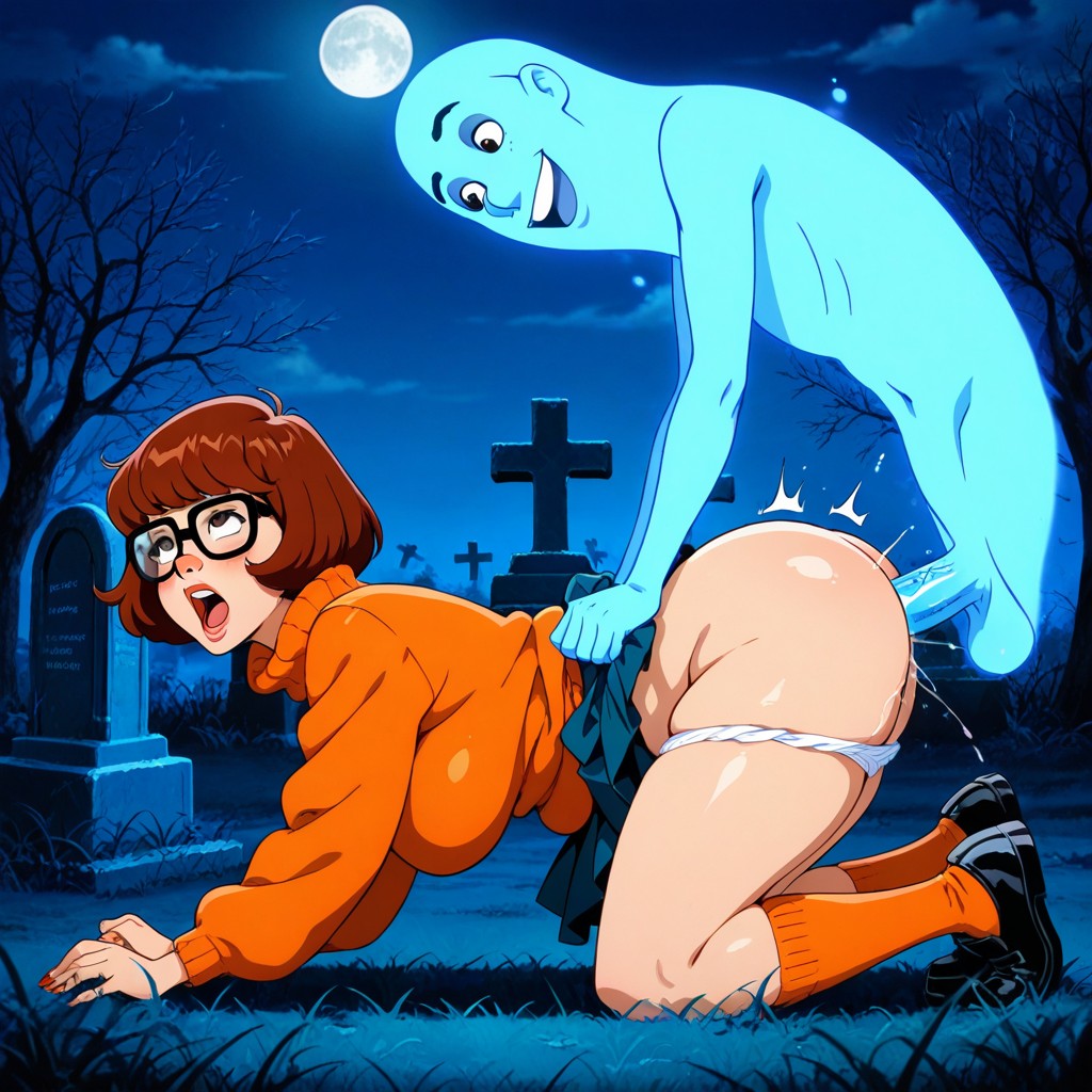 Brown Eyes, Brown Hair, Tall Blue Ghost Hentai AI Porn