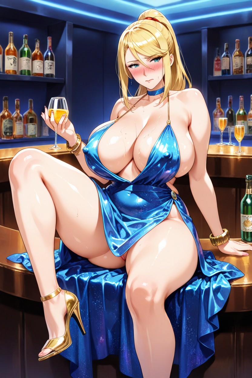 Girl, Pointy Breast, Samus Aran Hentai AI Porn