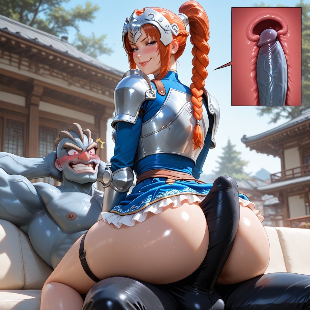 Embroidered Patterns, Gigantic, Armored Outfit Hentai AI Porn
