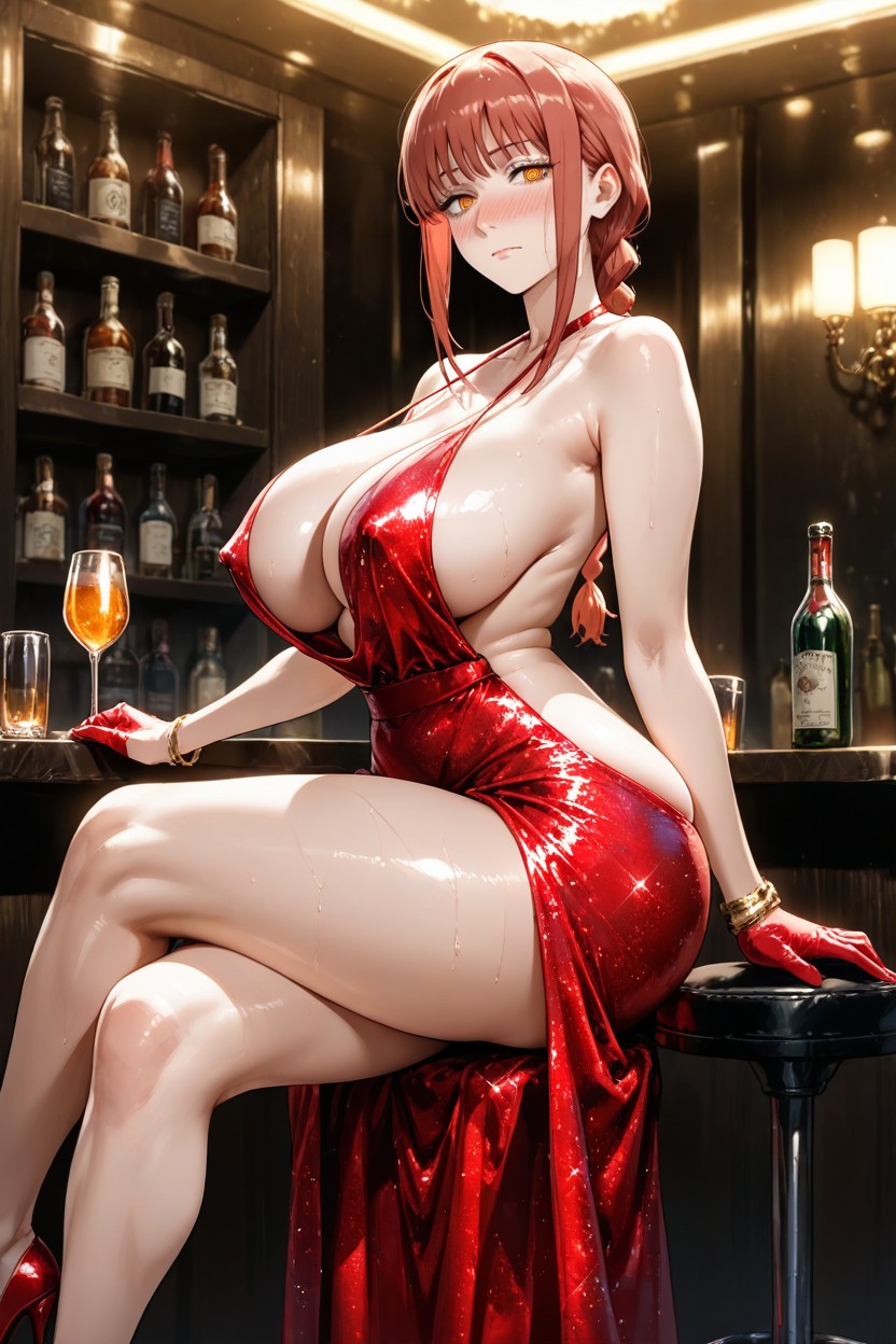 Butt Crack, Huge Breasts, Shiny Clothes Hentai AI Porn