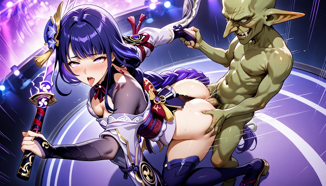 Small, Purple Light, Squirting Hentai AI Porn