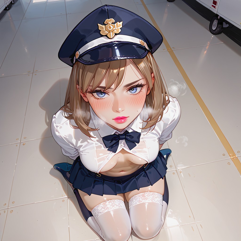 Navel Exposed, Top Down, Underboobs Hentai AI Porn