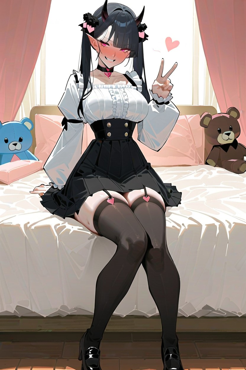 Slut, Idol Face, Glowing Pink Eyes Hentai AI Porn