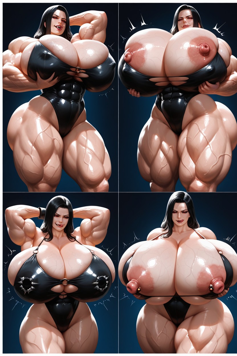Thick Waist, Mega Boobs, Heavy Breasts Hentai AI Porn