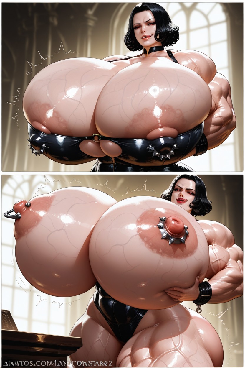 Ultra Thick, Hanging Breasts, Six Pack Abs Hentai AI Porn