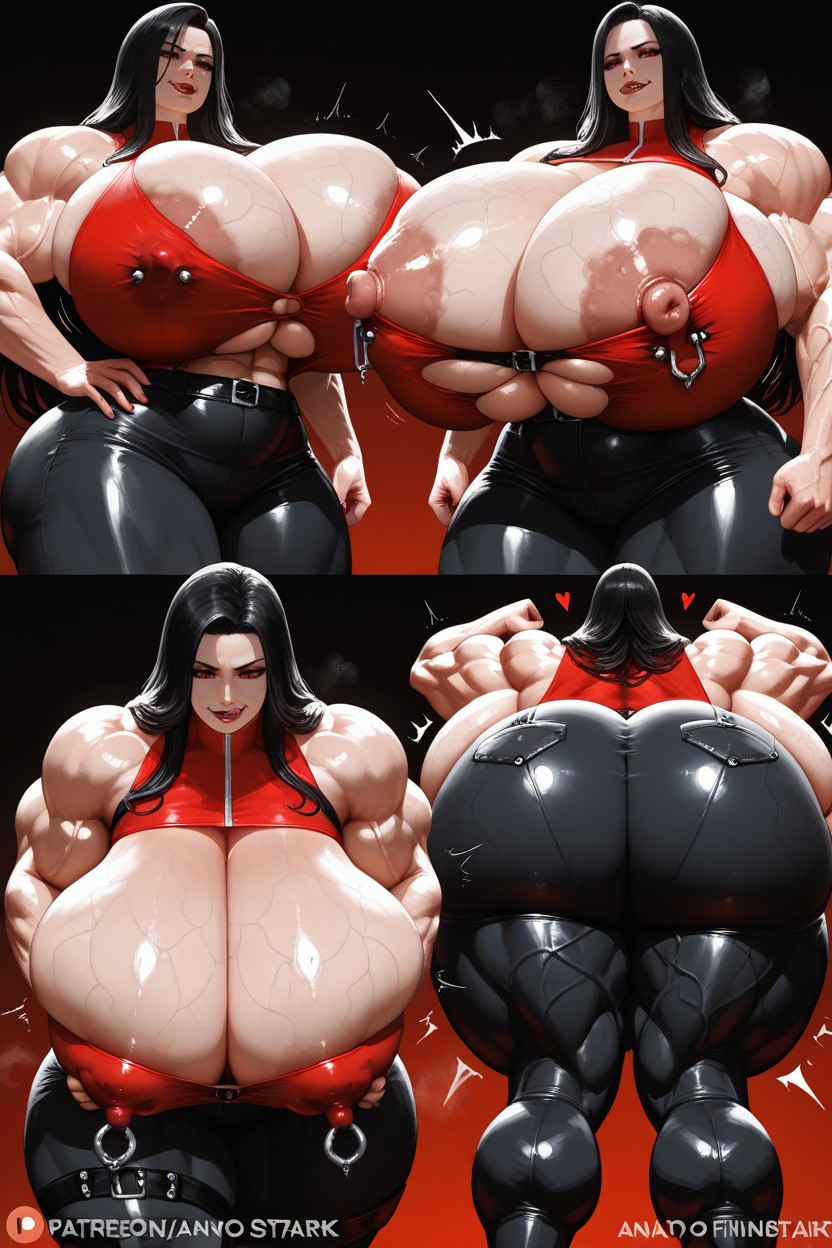 Thigh Veins, Multiple Views, Gigantic Breasts Hentai IA