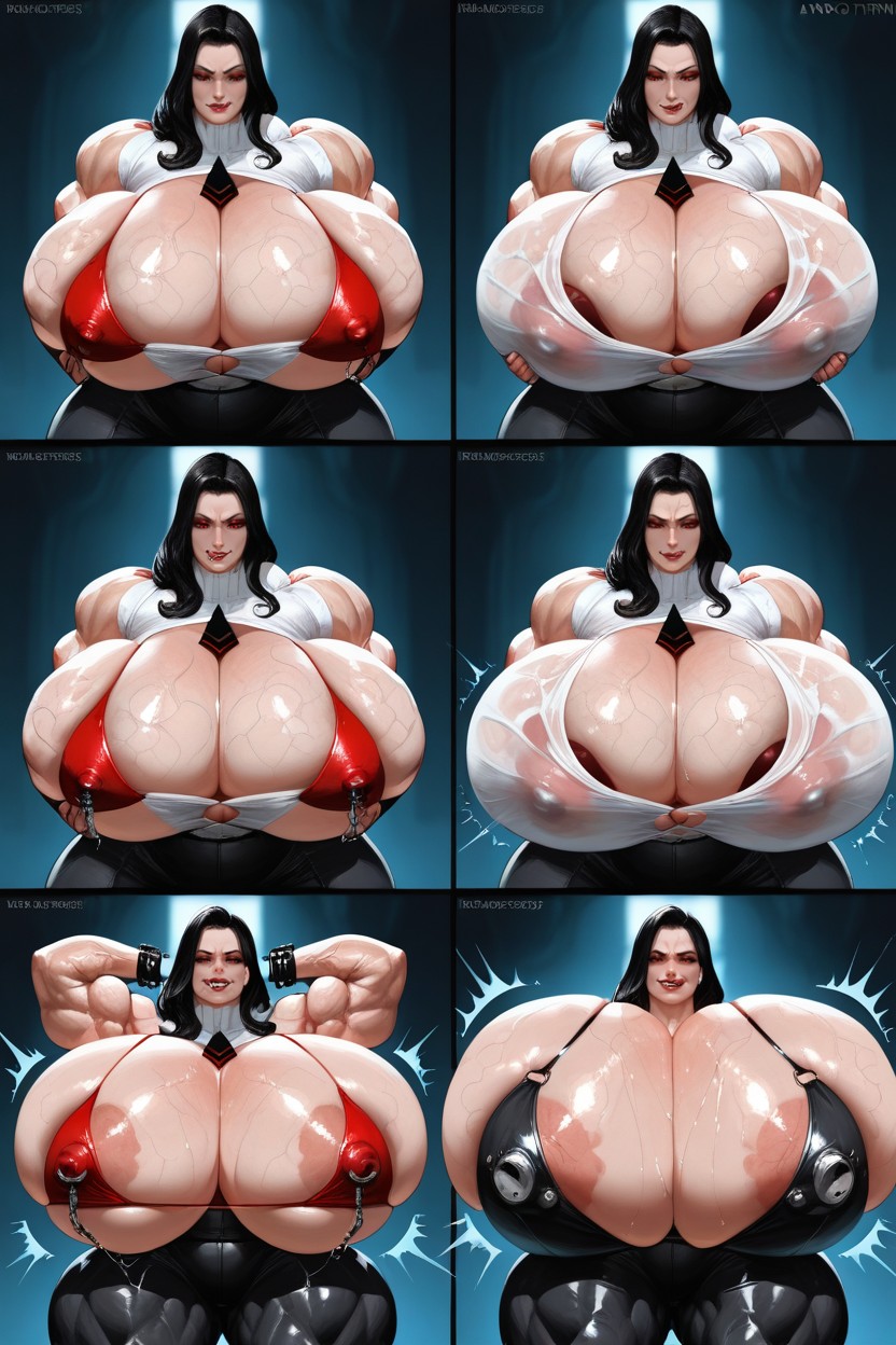 Vampire, Engorged Breasts, Latex Bikini Hentai AI Porn