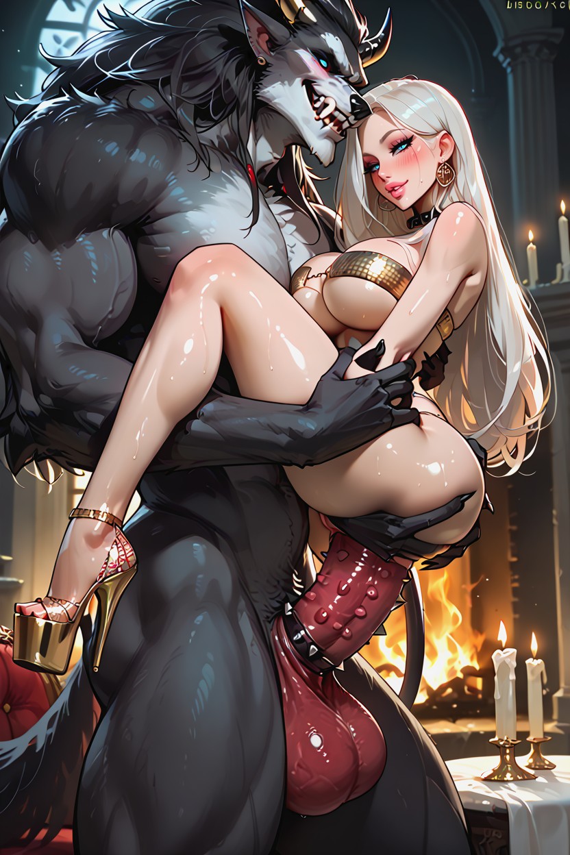 Perky Boobs, Legs Together, Head Tilt Hentai IA