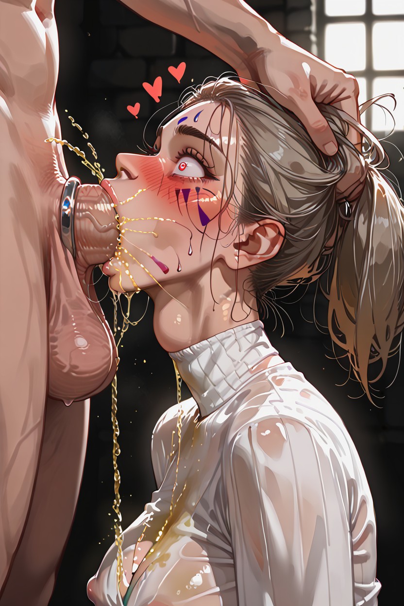 Loads Of Urine, Garganta Profunda, Side View Hentai IA