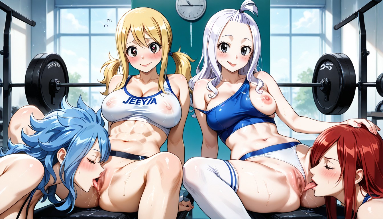 Blushing, 25+, White Thong Hentai AI Porn