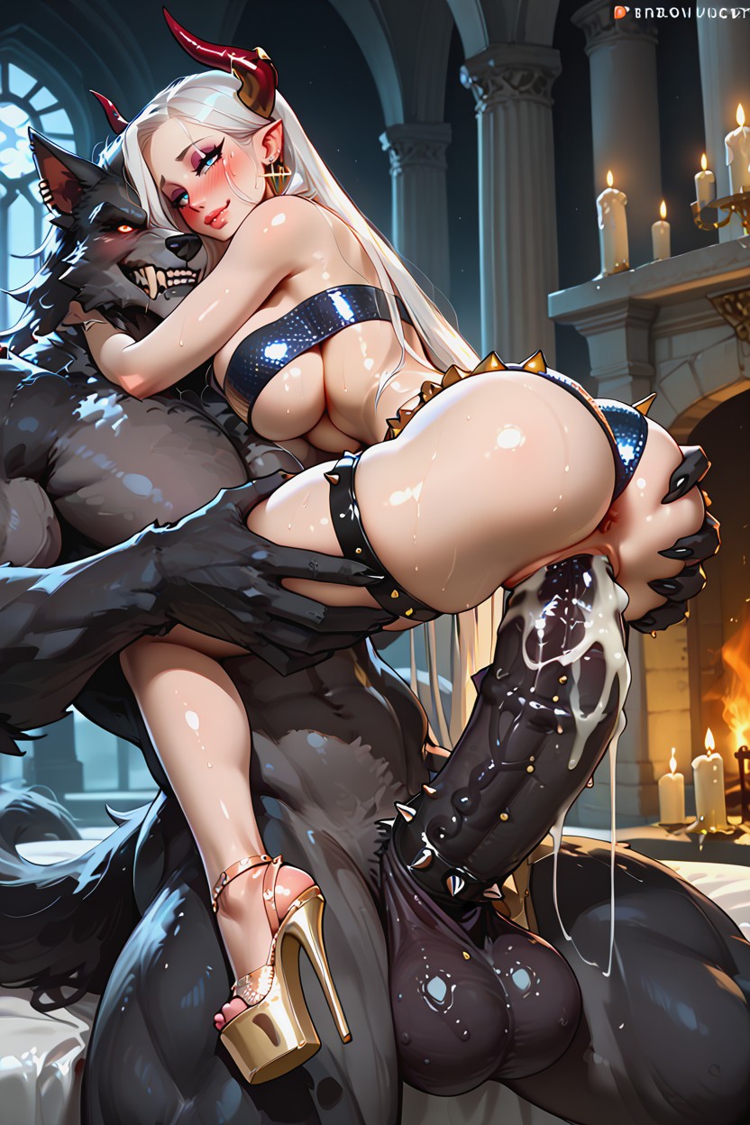 Sexy Stare, Hyper Colossal Monstrous Dick Excessive Girth Cock, Pene Más Grande Que El Cuerpo Hentai IA