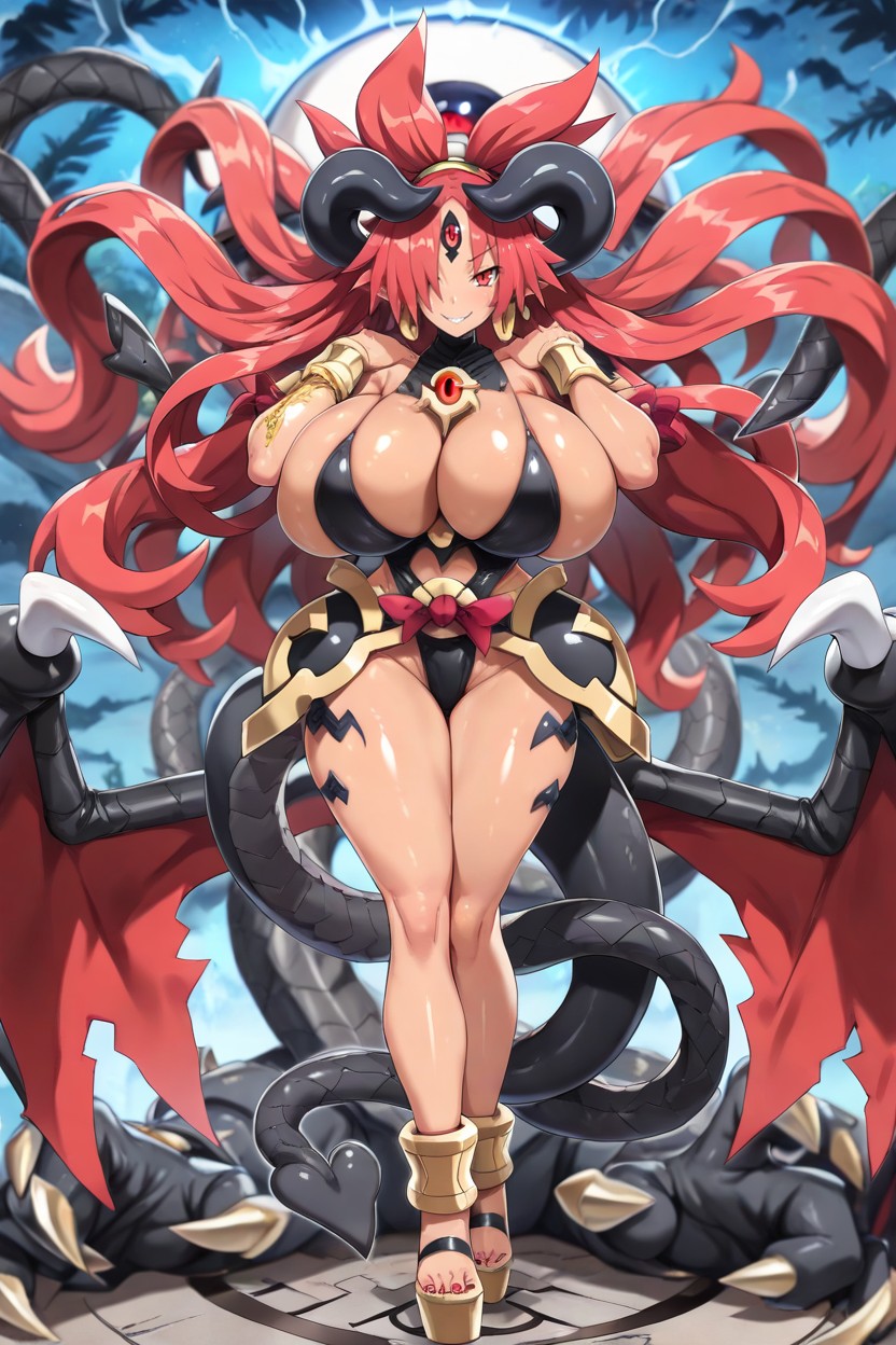 Noche Perfecta, Red Hair With Black Roots, Nightmare Fuel Hentai IA