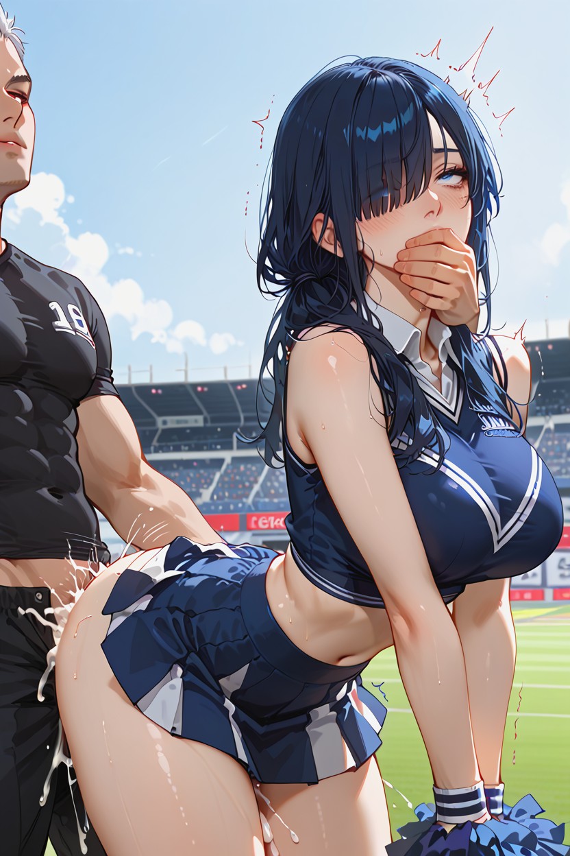 Stadium, Form Fitting Clothes, Rolling Eyes Hentai AI Porn