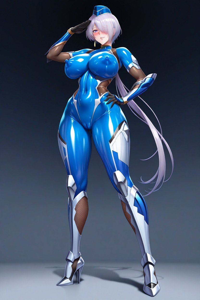 Low Angle, Taimanin Uniform, Standing Hentai AI Porn