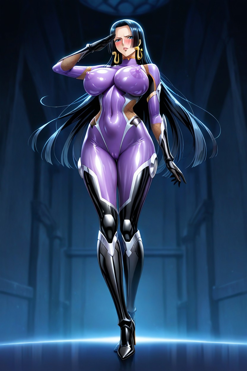 Perfect Hourglass Body, Standing, Erect Nipples Hentai AI Porn