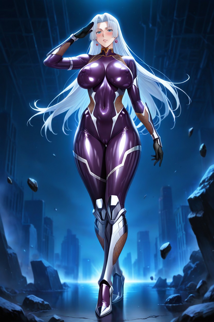 Our Eyes Meet, A Bodysuit That Fits Perfectly To The Body, Anatomically Accurate Hentai IA