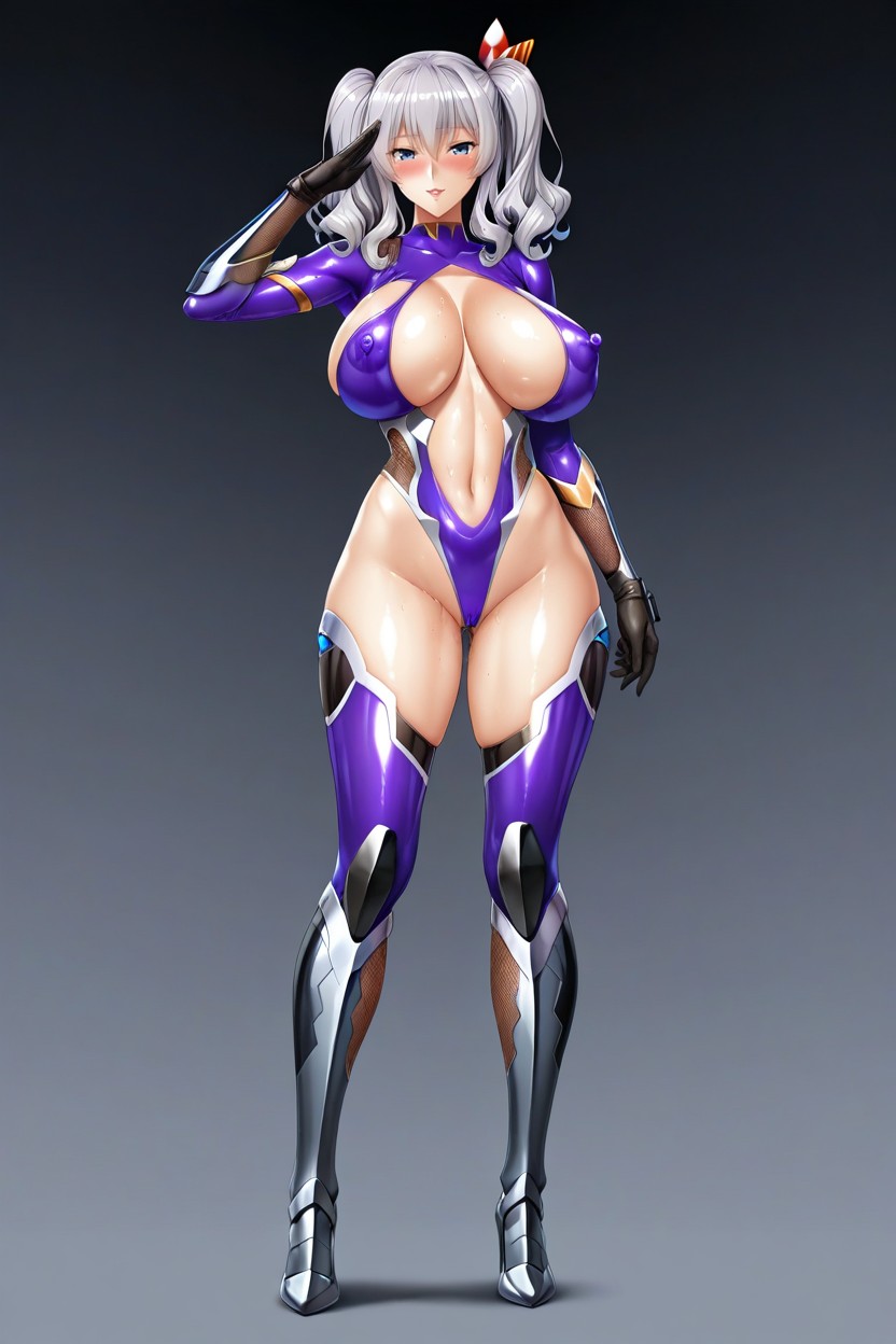 Long Beautiful Legs, Salute With Both Feet Together, Model Body Shape Hentai AI Porn