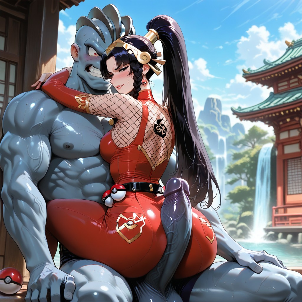 Curled Back, Penis Bigger Than Body, High Ponytail Hentai AI Porn