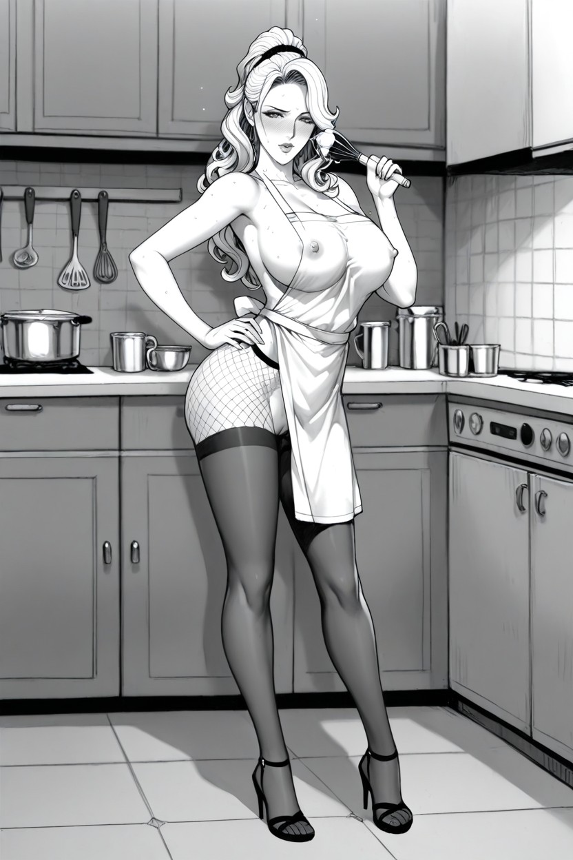 Hip To Right, Kitchen, Colorless Hentai AI Porn