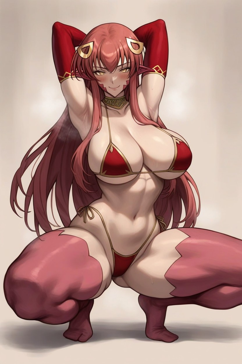 Arms Up, Bikini, Soft Thighs Hentai AI Porn