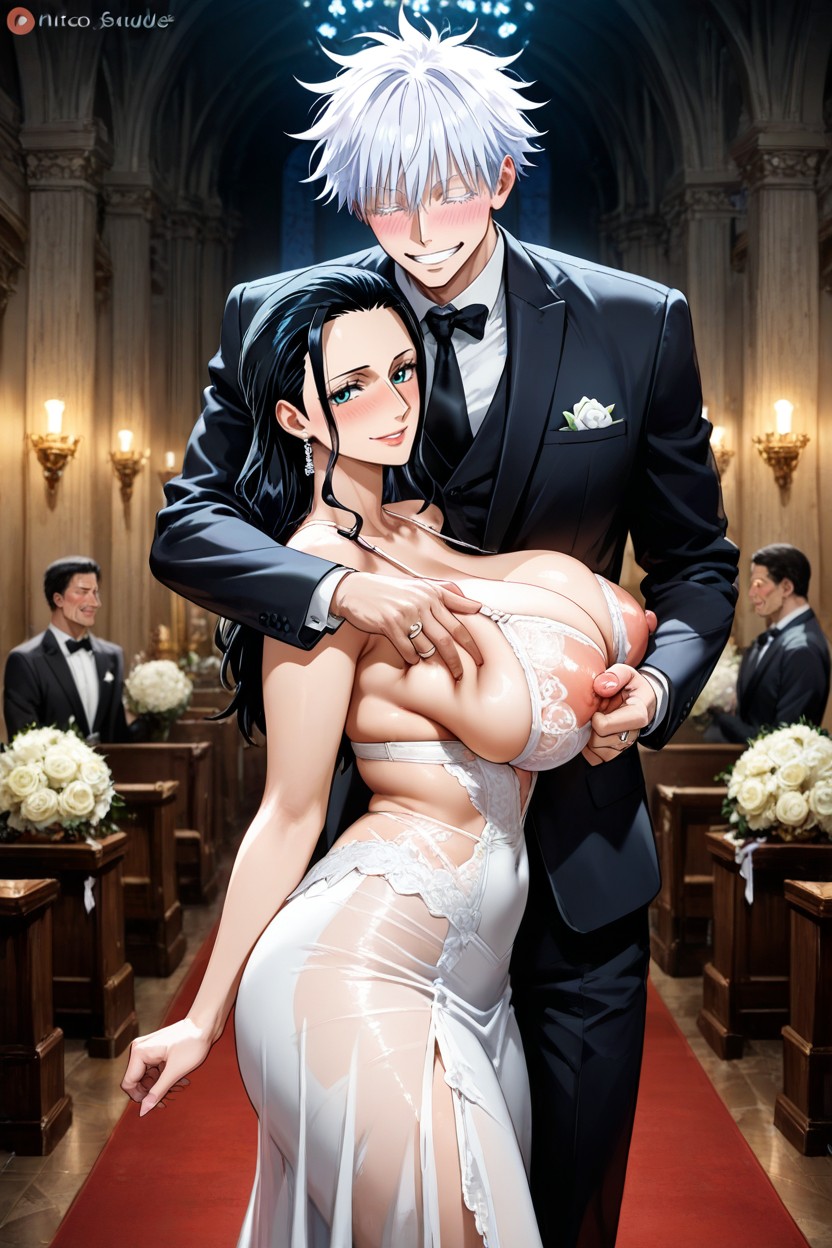 Extremely Sagging Breast, Giant Saggy Breasts, Wedding Hentai AI Porn