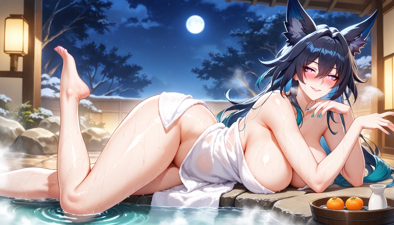 Night, Ultra Hugh Resolution, Wet Hentai AI Porn