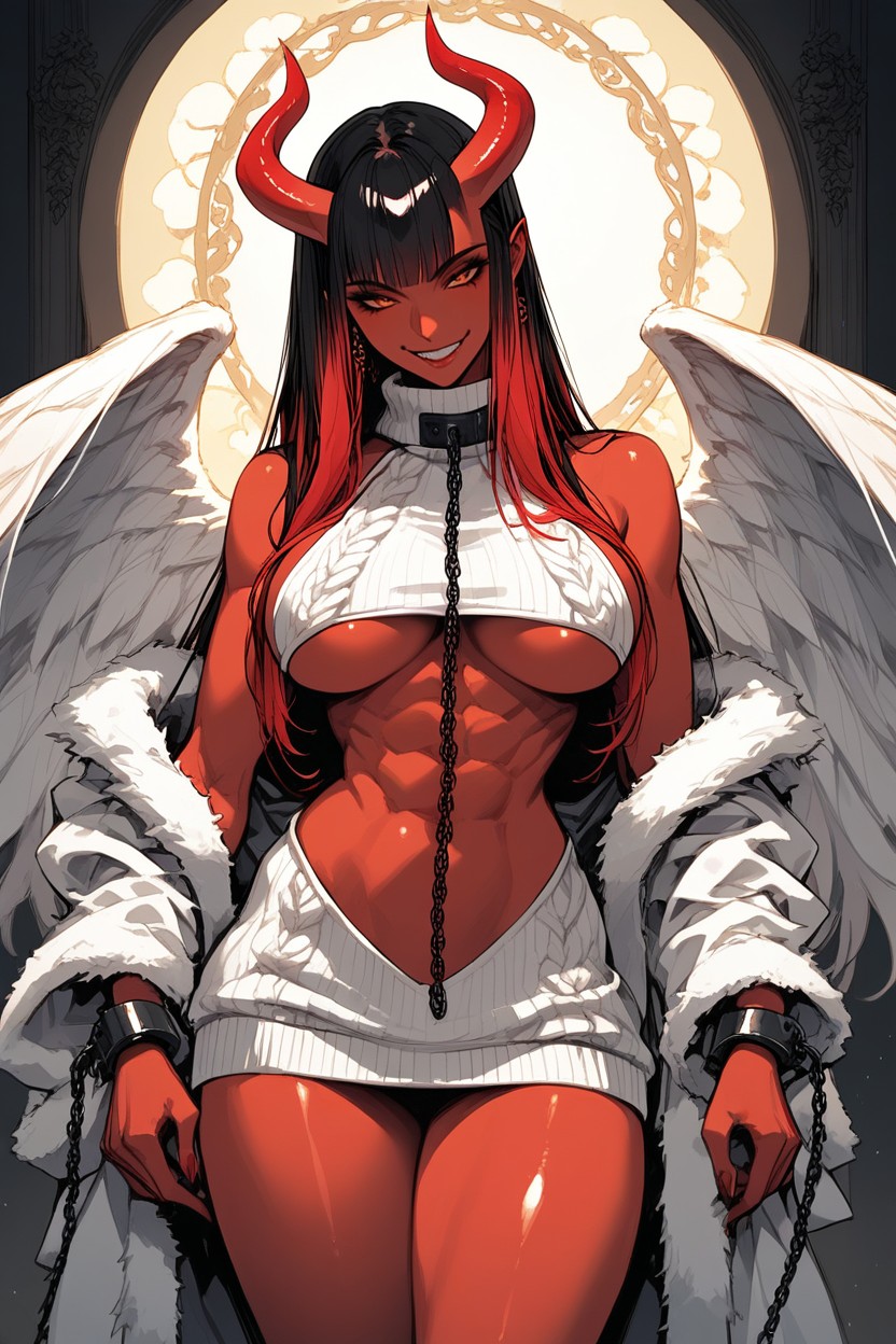 Shackles, Exposed Skin, Chains Around Arms Hentai IA