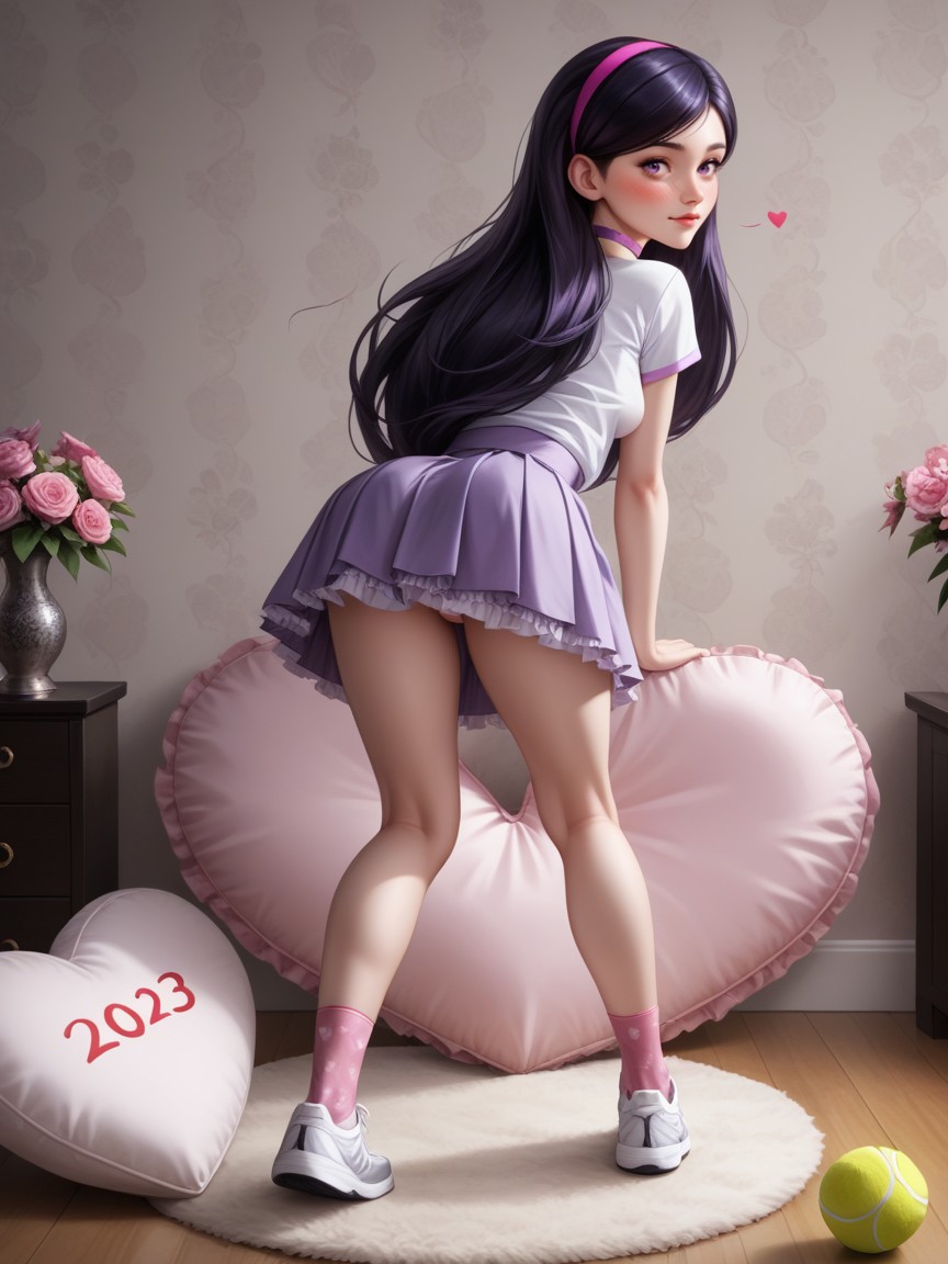 Soft Light, Delgada, Messy Hair Hentai IA