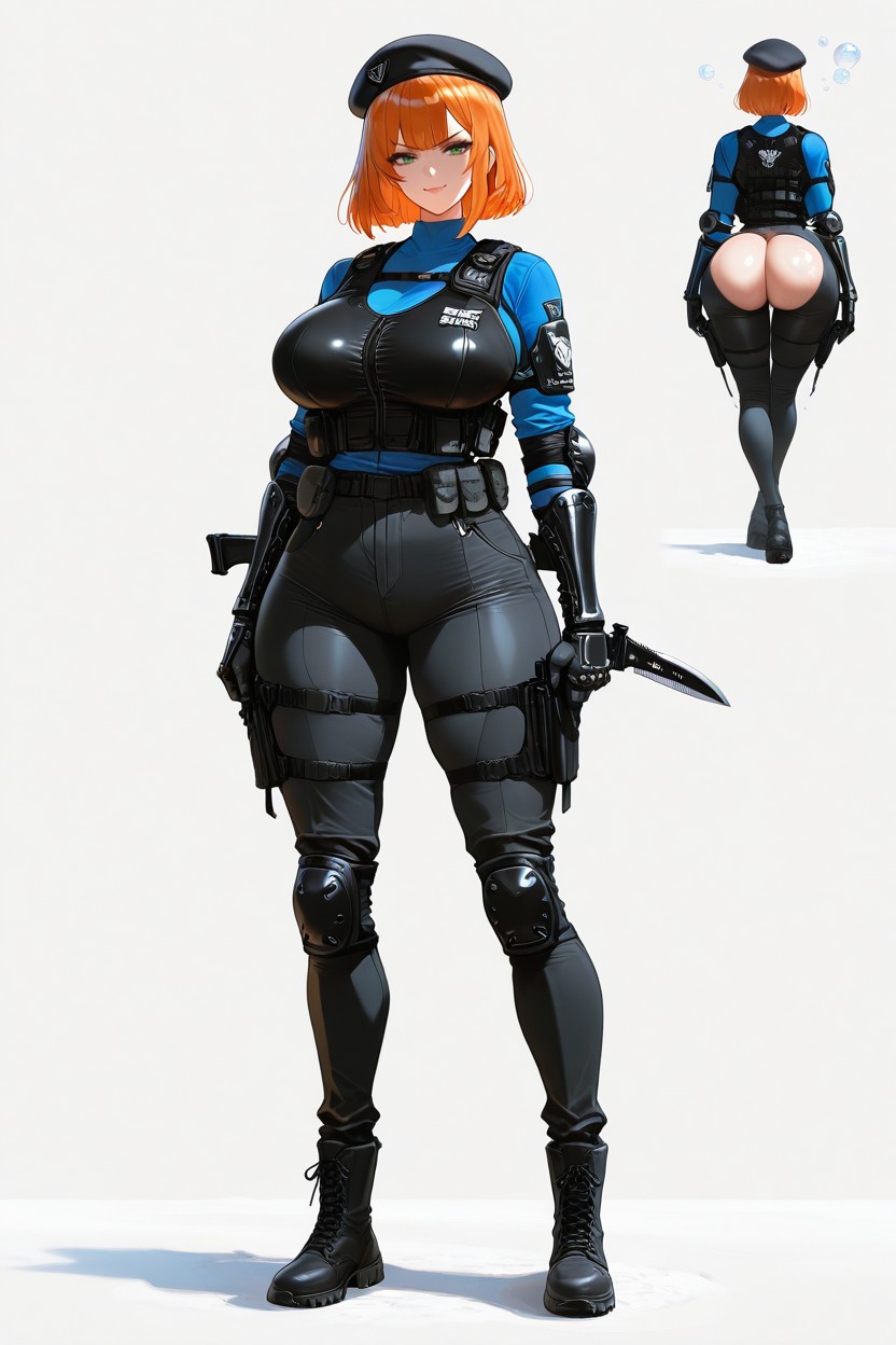 Girl, Cinematic Lighting, Thigh Holsters Hentai AI Porn