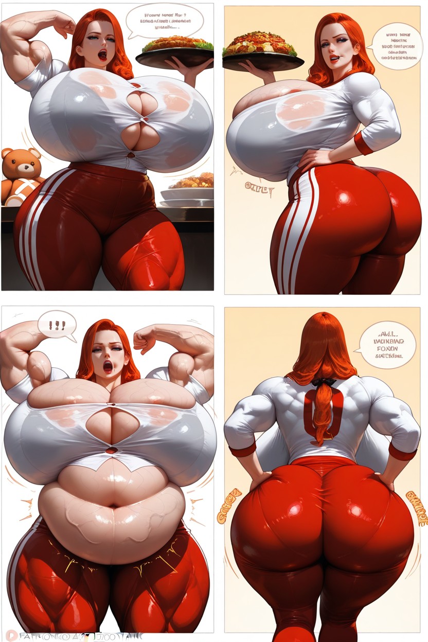 Mega Boobs, Overflowing Breasts, Huge Muscles Hentai AI Porn