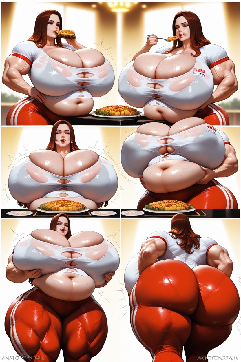 Thick Thighs, Hyper Size Breasts, Huge Fat Ass Hentai AI Porn