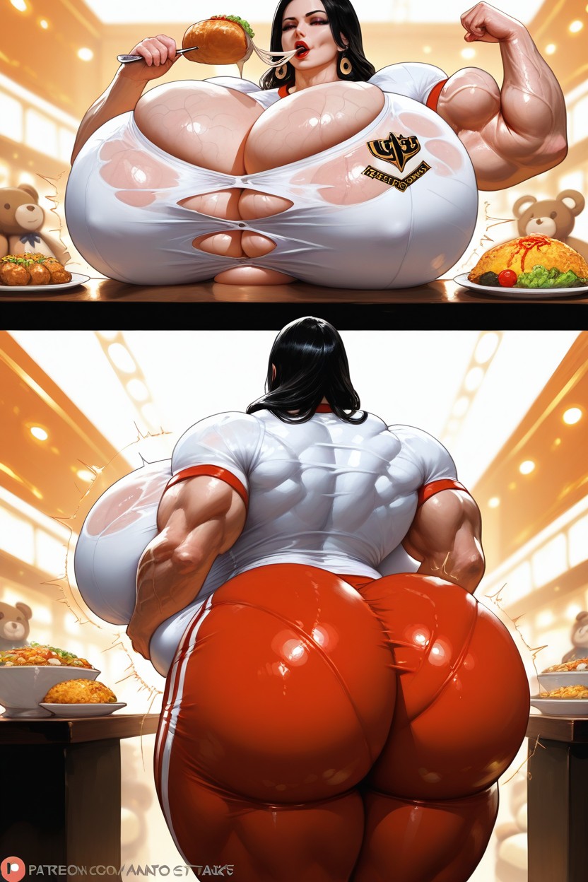 Muscle Expansion, Bellystuffing, Ripped Clothing Hentai AI Porn