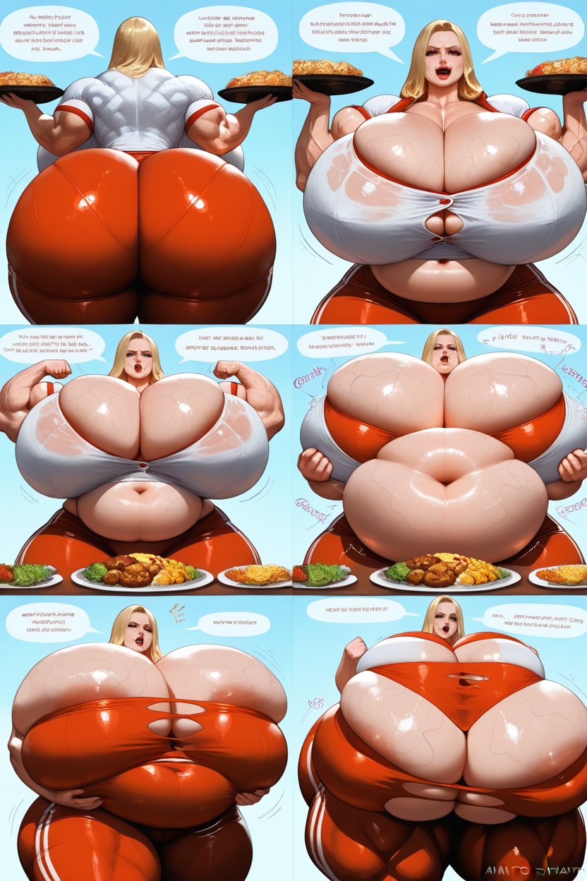 18+, Huge Muscles, Massive Belly Expansion Porno IA Hentai