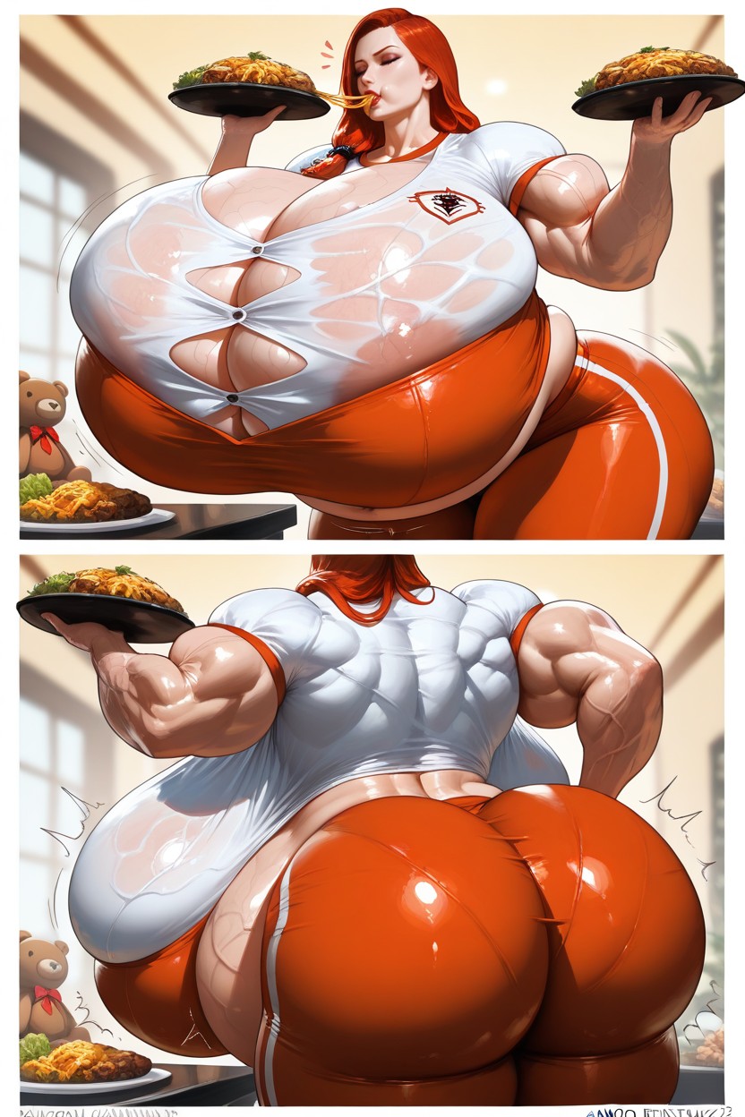 Bellystuffing, Front And Back View, Bicep Veins Porno IA Hentai