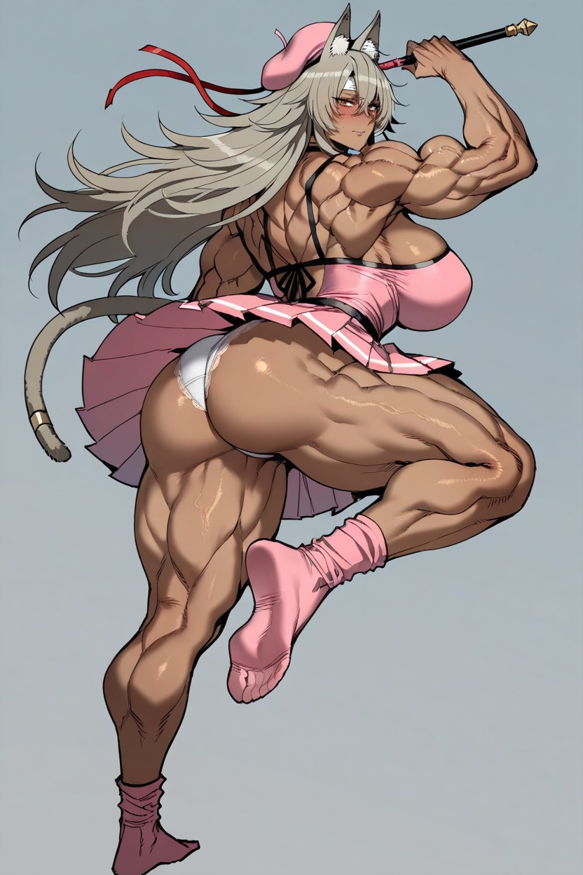 Blushing, Panty Shot, Ghislaine From Mushoku Tensei Hentai IA