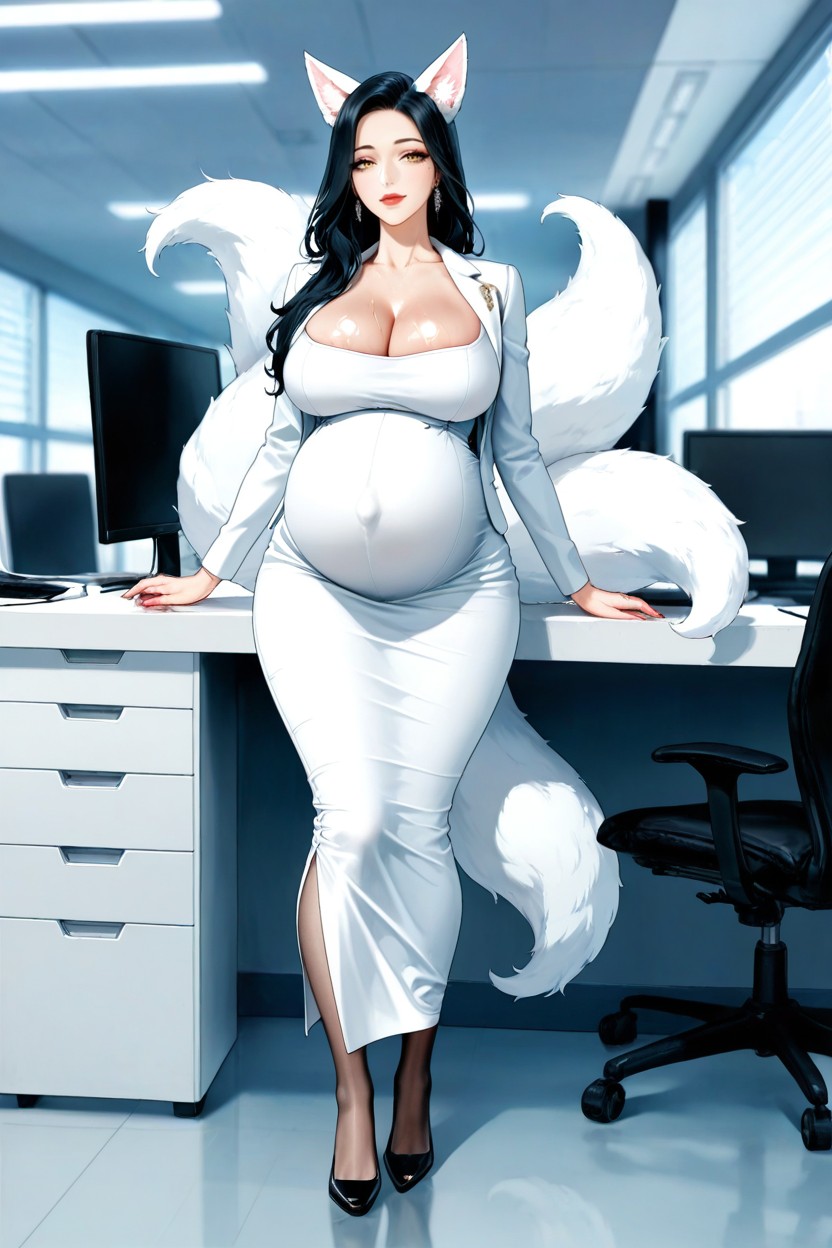 Ultra Body, Office Background, Poitrine Arrondie Porno IA Hentai