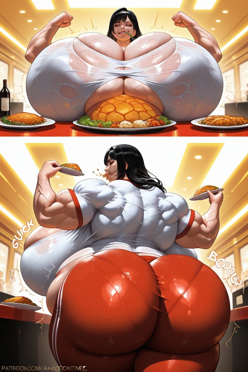 Colossal Breasts, Bellystuffing, Massive Breasts ヘンタイAIエロ