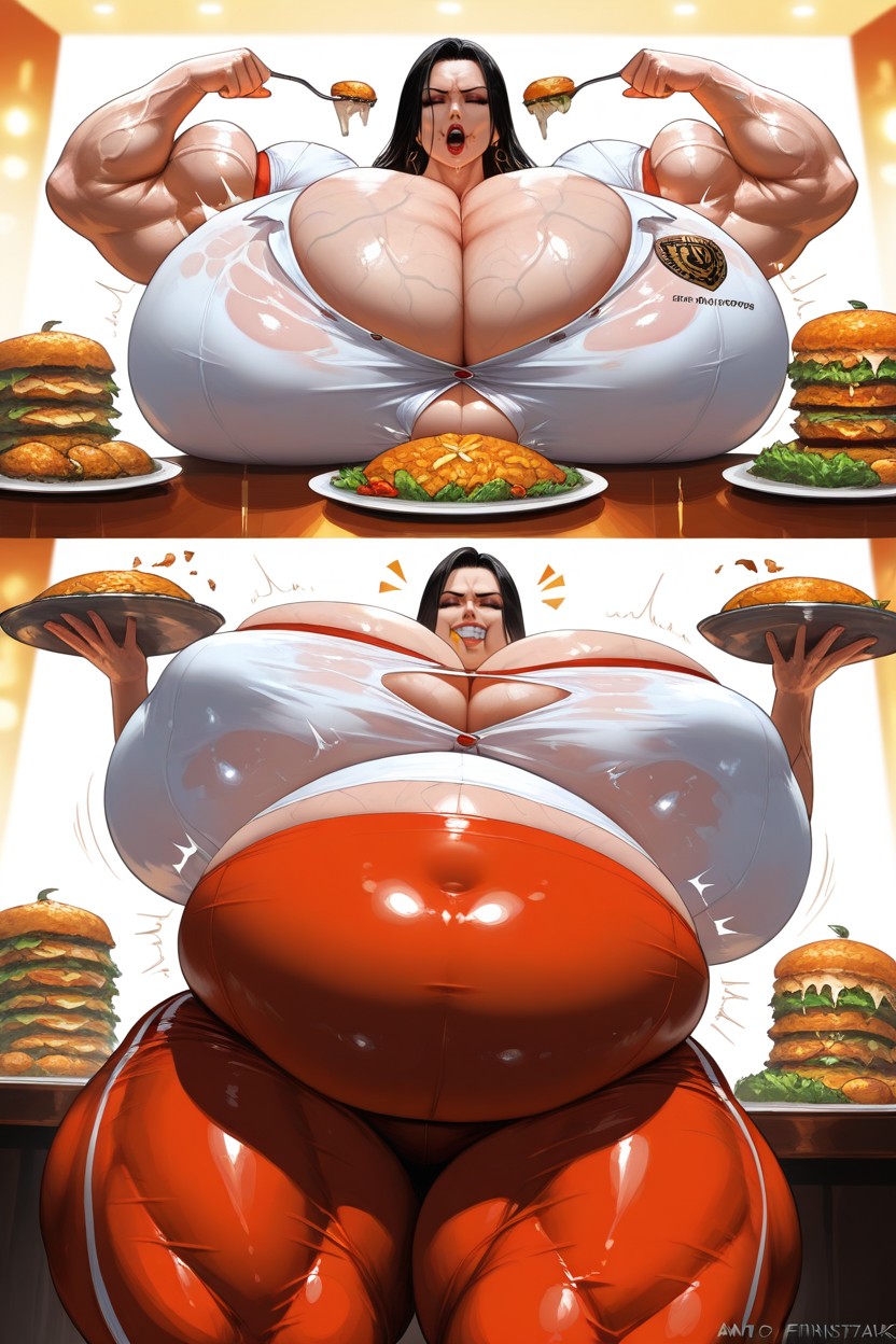 Eating, Growth Progression Comic, Huge Fat Belly Hentai IA pornografia