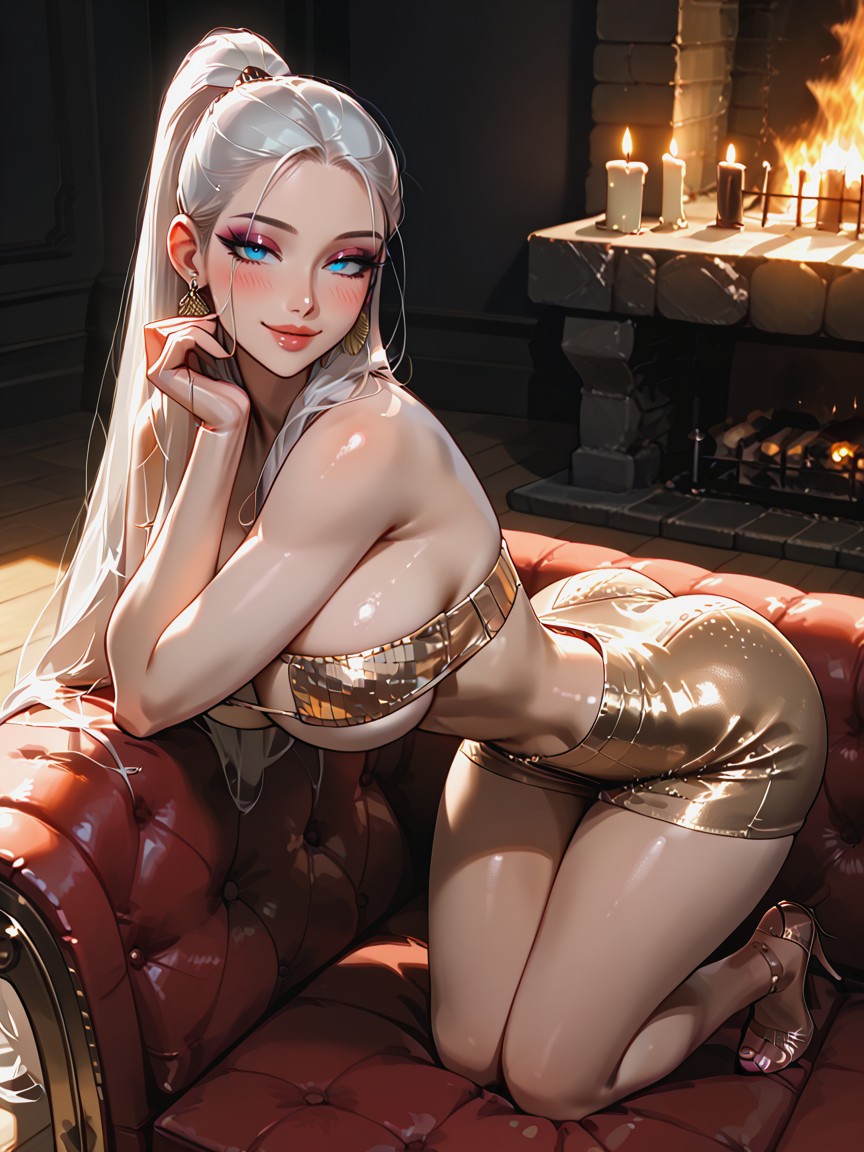 Bubble Butt, Very Snatched Waist, 하향식 헨타이 AI 포르노